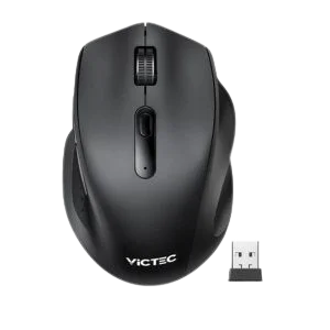 Victec 2.4g Black Wireless Ergonomic Mouse