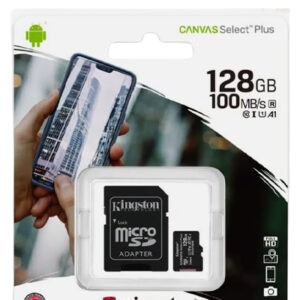 Kingston 32GB/64GB/128gb Micsdxc Canvas Select Plus 100r A1 C10 Card + ADP (SDCS2)