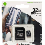 Kingston 32GB/64GB/128gb Micsdxc Canvas Select Plus 100r A1 C10 Card + ADP (SDCS2)