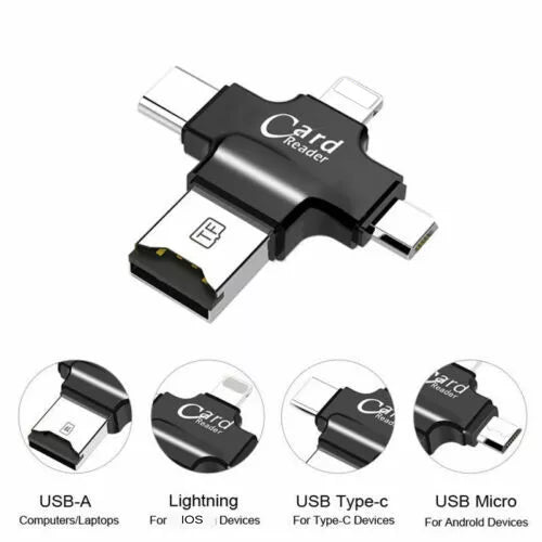 4 in 1 Micro SD Card Reader